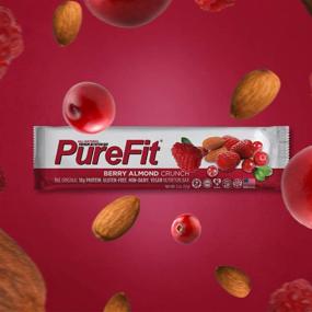 img 3 attached to Планкте с белком "🌱 PureFit Premium Nutrition Protein Bars - Berry Almond Crunch - 15 штук, растительные батончики для производительности и энергии с 20 г белка - без глютена, без молока, веганское