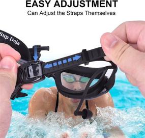 img 1 attached to 🏊 High-Performance Swim Goggles: 2 Pcs No Leaking Anti-Fog Swimming Goggles for Men