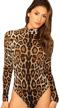 makemechic leopard stretchy bodysuit leotard logo