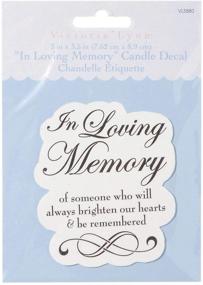 img 1 attached to 🕯️ Darice Victoria Lynn Loving Memory Candle Decal 3 x 3.5 inches (3-Pack) - Pay Tribute with Elegance