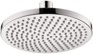 💦 hansgrohe croma 6-inch showerhead upgrade with quickclean - modern, 1-spray full easy clean - chrome, 28450001 logo