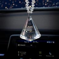 💎 diamond car bling rear view mirror charm: sparkling crystal sun catcher with beaded chain – enhance your car's style and complement your personality! logo
