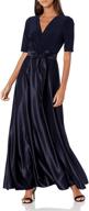 👗 alex evenings women's satin ballgown dress with sleeves - petite and regular sizes logo