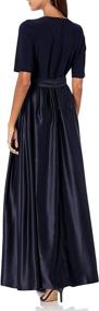 img 2 attached to 👗 Alex Evenings Women's Satin Ballgown Dress with Sleeves - Petite and Regular Sizes