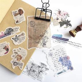 img 3 attached to 🌼 Vintage Plant Flower Sticker Set - 60Pcs Big Size Journal Stickers for Planner, DIY Crafts & Diary Embellishment - 30 Unique Designs (3pcs Each) - Vintage Letter Theme (Huaxinshuibi)