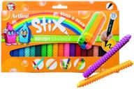 🖌️ assorted color set of 20 artline stix brush markers logo