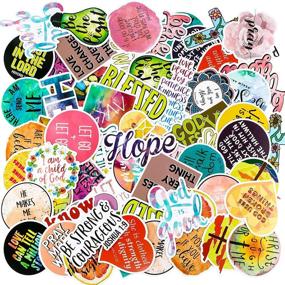 img 4 attached to 🙏 200 Pieces Inspirational Stickers Jesus Faith Stickers Waterproof Wisdom Words Decals Christian Stickers Verse Motivational Stickers for Water Bottle Car Skateboard Laptop Luggage: Spread Jesus' Message of Faith and Motivation with Waterproof Christian Stickers