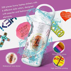 img 3 attached to 🙏 200 Pieces Inspirational Stickers Jesus Faith Stickers Waterproof Wisdom Words Decals Christian Stickers Verse Motivational Stickers for Water Bottle Car Skateboard Laptop Luggage: Spread Jesus' Message of Faith and Motivation with Waterproof Christian Stickers