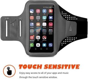 img 3 attached to 🏃 Grey ORIbox Running Armband with Cell Phone Holder - Lightweight, Multifunctional and Portable for iPhone 12 Pro Max/12 Pro/12/12 Mini/11 Pro Max/11, Samsung Galaxy