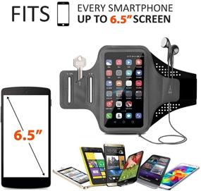 img 2 attached to 🏃 Grey ORIbox Running Armband with Cell Phone Holder - Lightweight, Multifunctional and Portable for iPhone 12 Pro Max/12 Pro/12/12 Mini/11 Pro Max/11, Samsung Galaxy