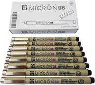 🖊️ sakura pigma micron pen 08 black felt tip artist drawing pens - set of 8 logo