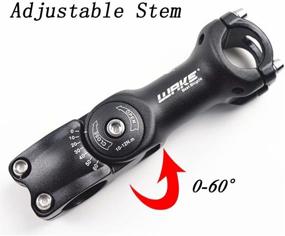 img 3 attached to 🚲 Wake MTB Stem 25.4 90mm 110mm 0-60 Degree Adjustable Bicycle Stem - Lightweight Aluminum Alloy Short Handlebar Stem for Mountain Bike, Road Bike, MTB, BMX, Cycling (Black)