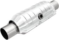 🚘 magnaflow hm grade universal catalytic converter 99355hm - stainless steel 2.25in inlet/outlet diameter, 15in overall length, midbed o2 sensor - epa compliant replacement logo