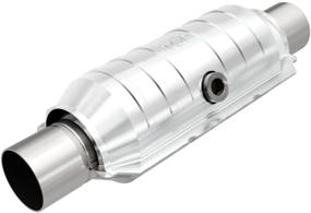 img 3 attached to 🚘 MagnaFlow HM Grade Universal Catalytic Converter 99355HM - Stainless Steel 2.25in Inlet/Outlet Diameter, 15in Overall Length, Midbed O2 Sensor - EPA Compliant Replacement