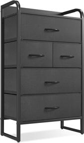 img 4 attached to 🗄️ CubiCubi 5-Drawer Dresser Storage Tower - Organize Your Bedroom with Style and Efficiency