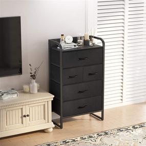 img 3 attached to 🗄️ CubiCubi 5-Drawer Dresser Storage Tower - Organize Your Bedroom with Style and Efficiency