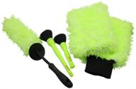 🚗 complete 5pcs soys car cleaning kit: long reach rim brush, soft detail brushes, microfiber mitts for auto interior & exterior, leather seat, air vents logo