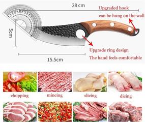 img 2 attached to 🔪 Нож для обвалки Akatomo: ручной работы, высокоуглеродистая немецкая сталь для кухни, резки мяса - кожаная ножна, деревянная ручка - идеально подходит для подарков, коллекций, домашнего хозяйства, активного отдыха на природе
