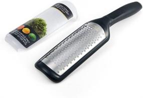 img 2 attached to 🍋 Sabatier West Blade Stainless Steel Citrus Zester with Patented Grating Technology, Bi-Directional Handheld Manual, 12-Inch, Black