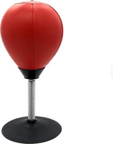 img 4 attached to 🥊 Silfrae Stress Buster Desktop Punching Bag - Heavy-Duty Reflex Ball Kit for Stress Relief - Freestanding Punching Bag with Pump