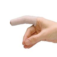 🖐️ rolyan-75592 tapered elastic finger sleeve: pack of 6 for swollen joints & finger injury recovery - small/medium size логотип