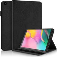 📱 black slim pu leather flip case with multiple angle stand, card slot & pencil holder for samsung galaxy tab s6 lite 10.4" 2020 (sm-p610/ sm-p615) logo