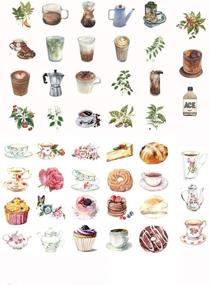 img 1 attached to 🍰 92PCS Kawaii Cake Coffee Afternoon Tea Paper Stickers for Water Cup Stationery DIY Scrapbooking Diary Album Decals