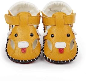 img 1 attached to High-Quality Closed Toe Leather Boys' Sandals with Anti-Slip Soles - TAREYKA Shoes