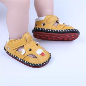 img 3 attached to High-Quality Closed Toe Leather Boys' Sandals with Anti-Slip Soles - TAREYKA Shoes