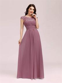 img 2 attached to 👗 Sleeve Neckline Evening Women's Clothing for Dresses by Ever Pretty