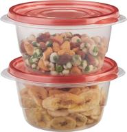 🍲 rubbermaid small bowl food storage containers, 3.2 cup capacity, chili tint, pack of 2 логотип