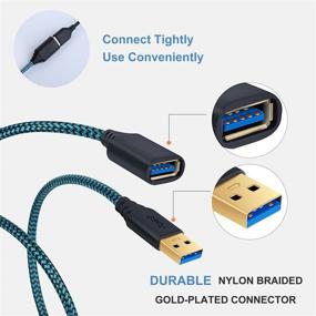 img 3 attached to Braided Cable Extender - OKRAY Premium Extension