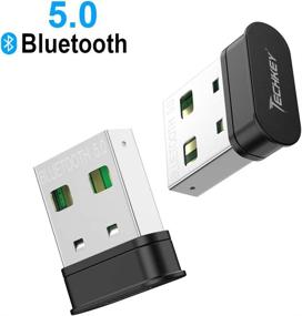 img 3 attached to Techkey USB Mini Bluetooth 5.0 EDR Dongle for PC: Fast Wireless 🔌 Transfer for Laptop, Headphones, Speakers, Keyboard, Mouse & Printer - Windows 10/8.1/8/7 Compatible