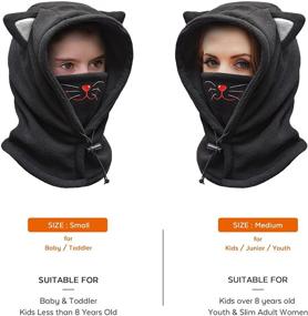 img 3 attached to Winter Fleece Windproof FCY Balaclava - Girls' Accessories for Cold Weather
