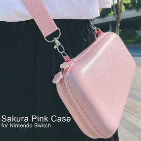 img 1 attached to BRHE Cute Switch Case - Portable Protective Bundle Bag with Screen Protector for Nintendo Switch/Switch LITE/OLED (Pink)