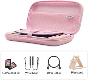 img 2 attached to BRHE Cute Switch Case - Portable Protective Bundle Bag with Screen Protector for Nintendo Switch/Switch LITE/OLED (Pink)