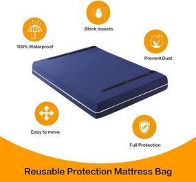 img 2 attached to 🛏️ Reusable Bedecor Queen Mattress Bag - Waterproof & Dustproof, Extra Thick with Handles, Strong Zipper - Ideal for Moving or Storage