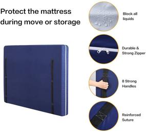 img 3 attached to 🛏️ Reusable Bedecor Queen Mattress Bag - Waterproof & Dustproof, Extra Thick with Handles, Strong Zipper - Ideal for Moving or Storage