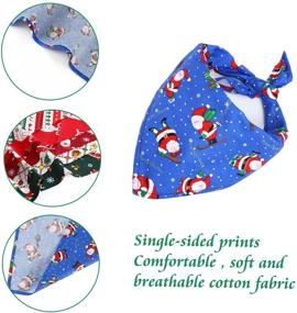 img 1 attached to Christmas Bandana Washable Triangle Kerchief