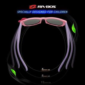 img 2 attached to RIVBOS RBK002 Детские солнцезащитные очки: поляризованная защита от УФ-лучей с ремешком - идеально подходят для девочек и мальчиков!