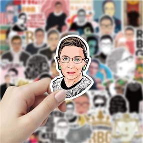 img 2 attached to 👩 Notorious RBG Laptop Stickers: 50PCS Waterproof Vinyl Decals for Water Bottles, Skateboard, Phone, Bike - Women's Rights Trendy Graffiti Patches & Gifts