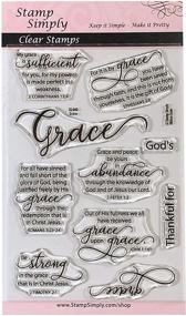 img 3 attached to 🙏 Grace Faith and Thankfulness Christian Religious Clear Stamps - Stamp Simply 4x6 Inch Sheet - Set of 10 Pieces