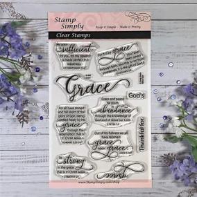 img 1 attached to 🙏 Grace Faith and Thankfulness Christian Religious Clear Stamps - Stamp Simply 4x6 Inch Sheet - Set of 10 Pieces