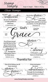 img 2 attached to 🙏 Grace Faith and Thankfulness Christian Religious Clear Stamps - Stamp Simply 4x6 Inch Sheet - Set of 10 Pieces