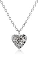 🎁 rarelove vintage heart locket necklace: hold cherished memories in hollow silver plated alloy. perfect christmas gift for women and girls! logo