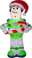 🚀 gemmy 3.5 foot toy story buzz lightyear airblown inflatable with candy cane - festive and fun holiday decoration! logo