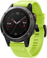 💚 gincoband легкие ремешки garmin fenix 5 зеленого цвета: forerunner 935 & fenix 5 plus - мягкий силикон 22мм логотип