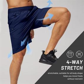 img 1 attached to 🏃 MIER Men's 7 Inch Quick Dry Running Shorts with Zipper Pocket, Elastic Waistband, Perfect for Athletic Workout, Exercise and Fitness