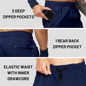 img 2 attached to 🏃 MIER Men's 7 Inch Quick Dry Running Shorts with Zipper Pocket, Elastic Waistband, Perfect for Athletic Workout, Exercise and Fitness