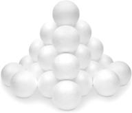 🎨 premium 24 pack 3 inch foam balls for crafts, christmas ornaments, classroom spheres (polystyrene): a must-have for creative projects! логотип
